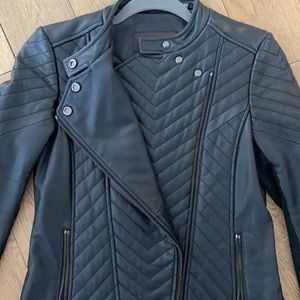Badgley Mischka Leather Motto Jacket